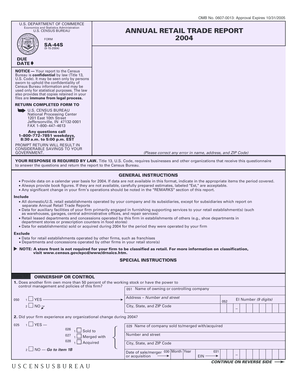 US Census Bureau Annual Retail Trade Report