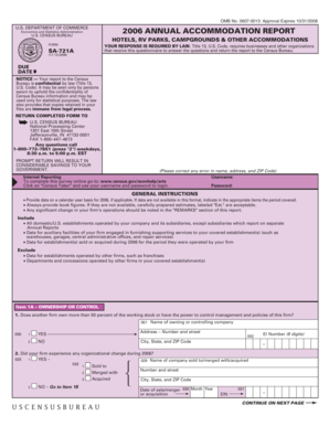 US Census Bureau Annual Accommodation Report