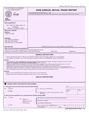 US Census Bureau 2008 Annual Retail Trade Report