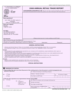 US Census Bureau Annual Retail Trade Report