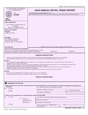 US Census Bureau Annual Retail Trade Report