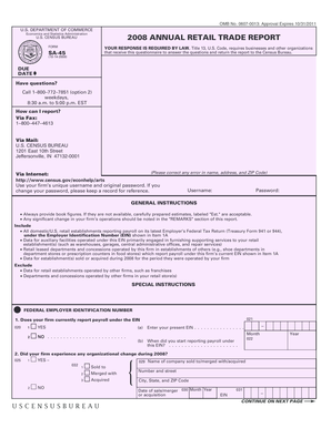 US Census Bureau Annual Retail Trade Report