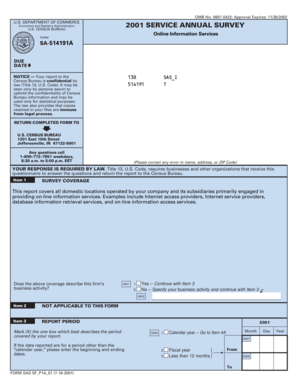 US Census Bureau Service Annual Survey