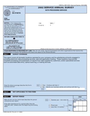 US Commerce Department Service Annual Survey