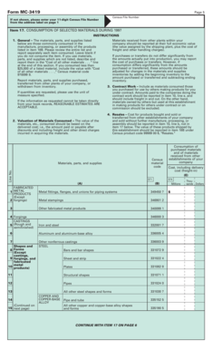 US Census Form MC-3419