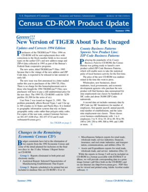 US Census Bureau CD-ROM Order Form