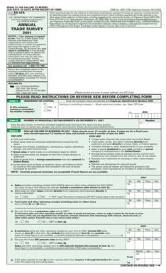 US Annual Trade Survey Form SA-42A