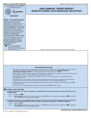US Census Bureau Form SA-42(MSBO)