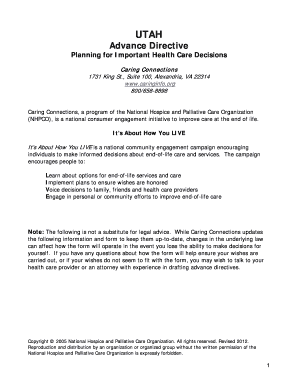 Utah Advance Directive
