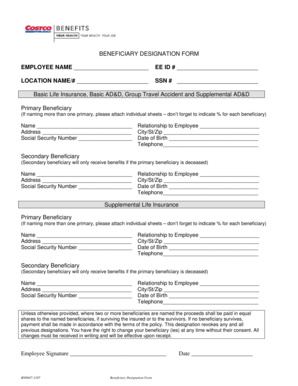Beneficiary Designation Form