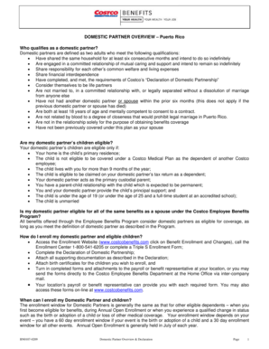 Domestic Partner Declaration Form
