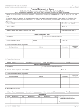Financial Statement of Debtor