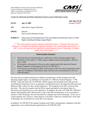 Medicare Discharge Rights Notice