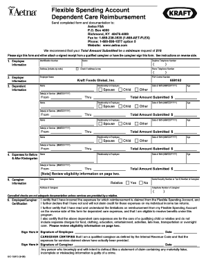Dependent Care Reimbursement Form