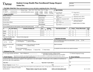 Student Group Health Plan Enrollment Form