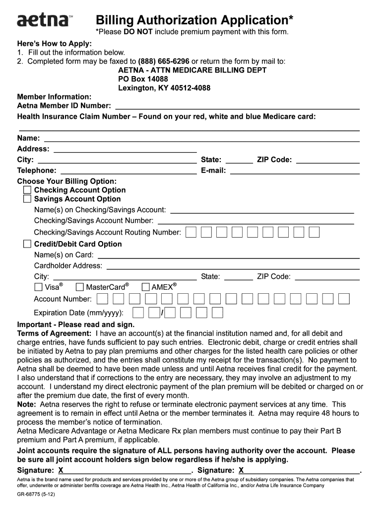 Easy Pay from Aetna for Medicare monthly premium costs Preview on Page 1