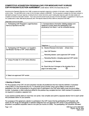 CAP Physician Election Agreement