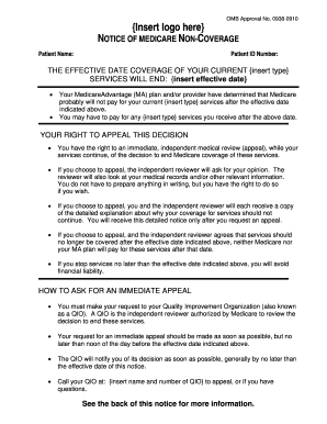Notice of Medicare Non-Coverage
