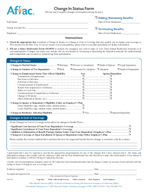 Change In Status Form