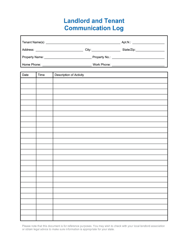 Communication Log Template Fill Out Sign Online DocHub