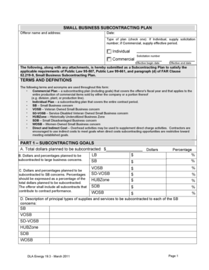 Small Business Subcontracting Plan