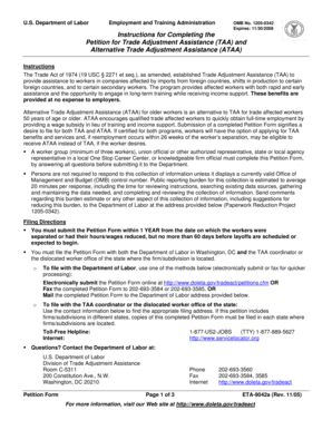 Petition for Trade Adjustment Assistance