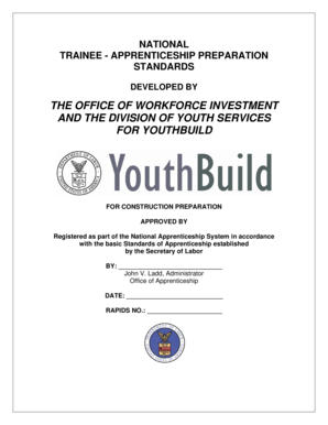 YouthBuild Apprenticeship Preparation Standards