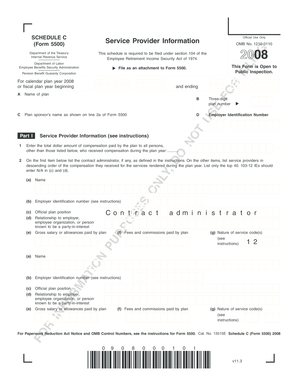 Schedule C Form 5500