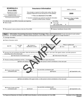 Schedule A Form 5500 Insurance Information