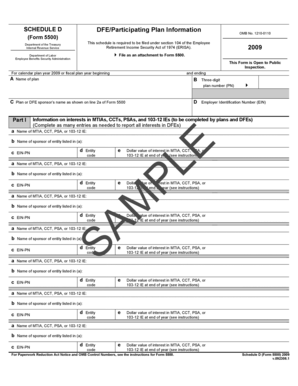 Schedule D Form 5500