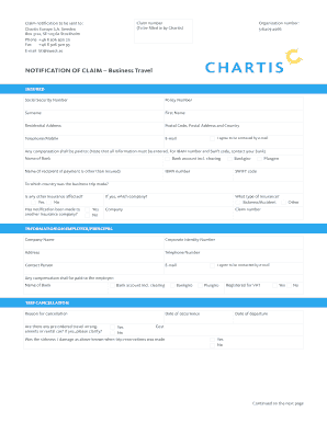 Business Travel Claim Notification