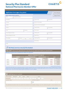 Security Plus Standard Application Form