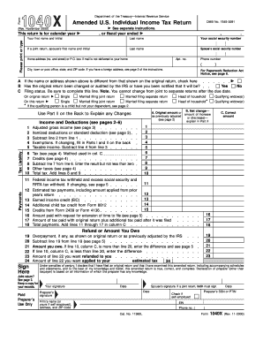 Amended US Individual Income Tax Return
