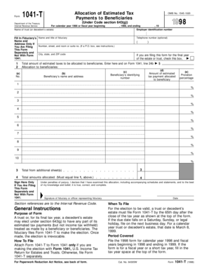 Form 1041-T 1998