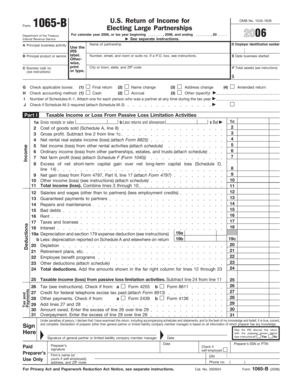 Form 1065-B US Return of Income for Large Partnerships
