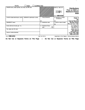 Form 1099-MSA 2001