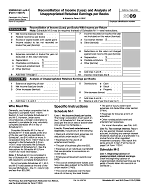 Schedule M-1 and M-2 Form 1120-F