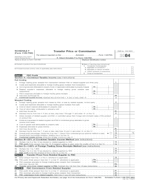 Schedule P (Form 1120-FSC) 2004