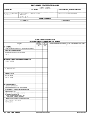 dd form 1484 fill online printable fillable blank pdffiller dd 368 form