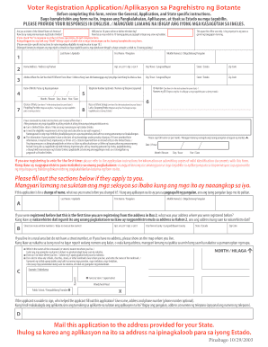 US Voter Registration Application