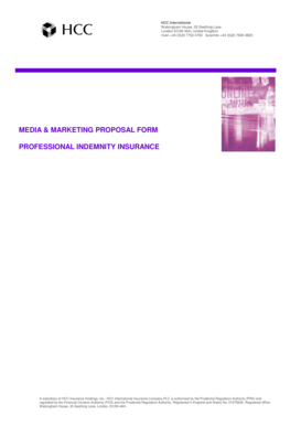 Media and Marketing Proposal Form