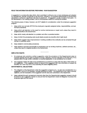 Employee Suggestion Form