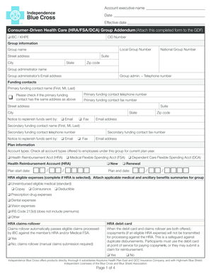 Consumer-Driven Health Care Group Addendum