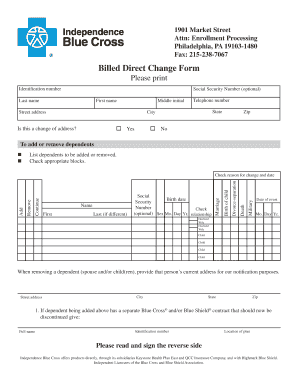 Billed Direct Change Form