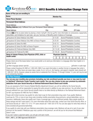 Keystone 65 HMO Enrollment Form
