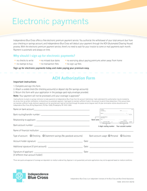 ACH Authorization Form