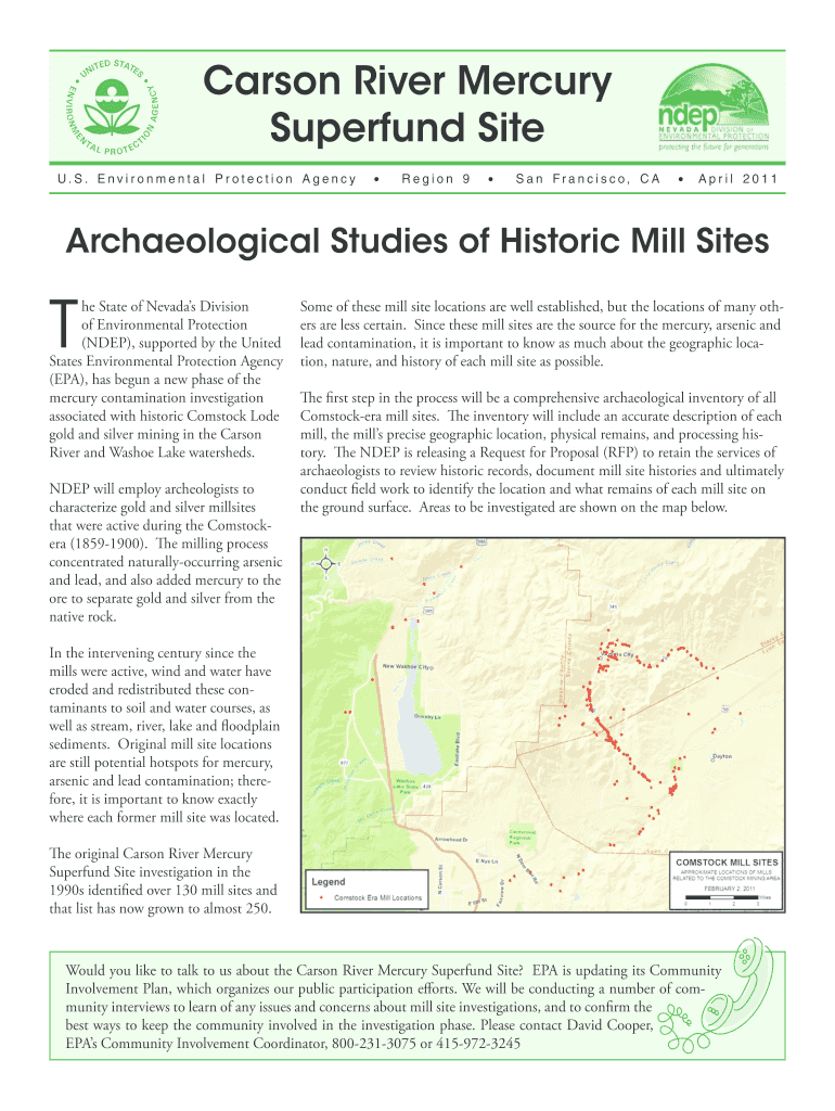 Carson River Mercury Superfund Site, April 2011 - Environmental - yosemite epa Preview on Page 1