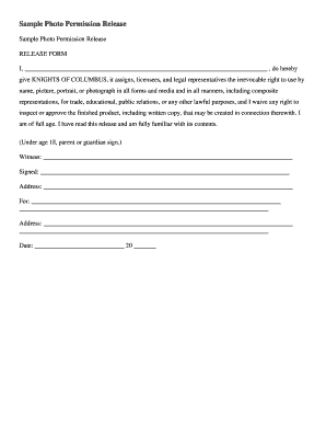 Photo Permission Release