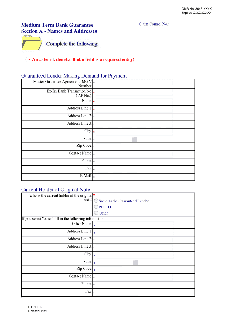 Guaranteed Lender Making Demand for Payment Current Holder of - exim Preview on Page 1