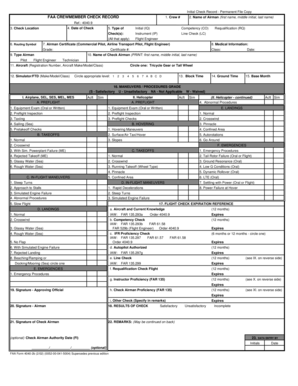 FAA Crewmember Check Record